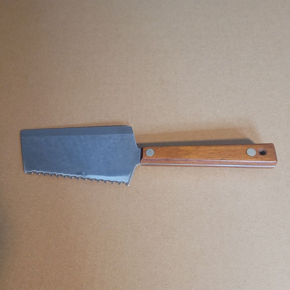 Vintage Robeson Stainless USA 10" Meat Cleaver Tenderizer Full Tang 4.5" Blade